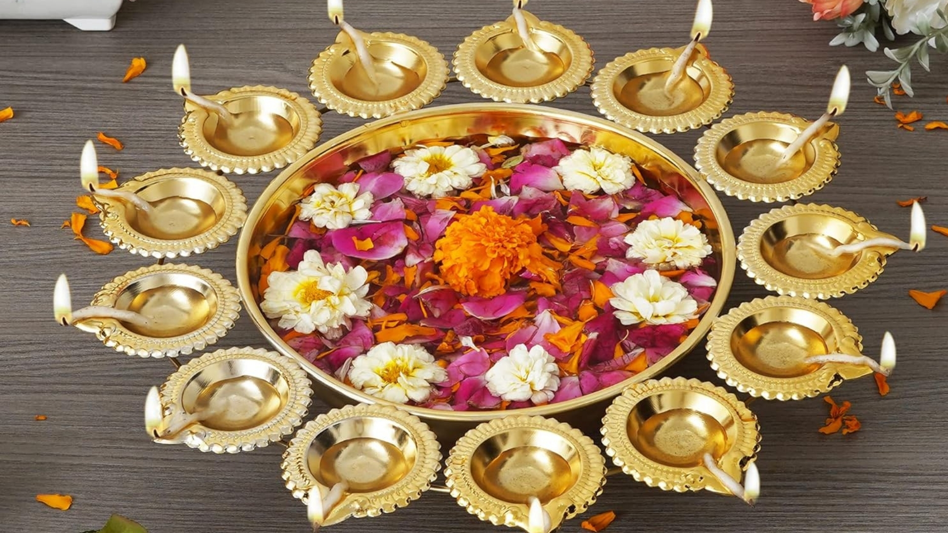 Diya Shape Flower
